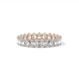 3.15 TCW Oval Lab Grown Diamond Wedding Band