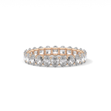 3.15 TCW Oval Lab Grown Diamond Wedding Band