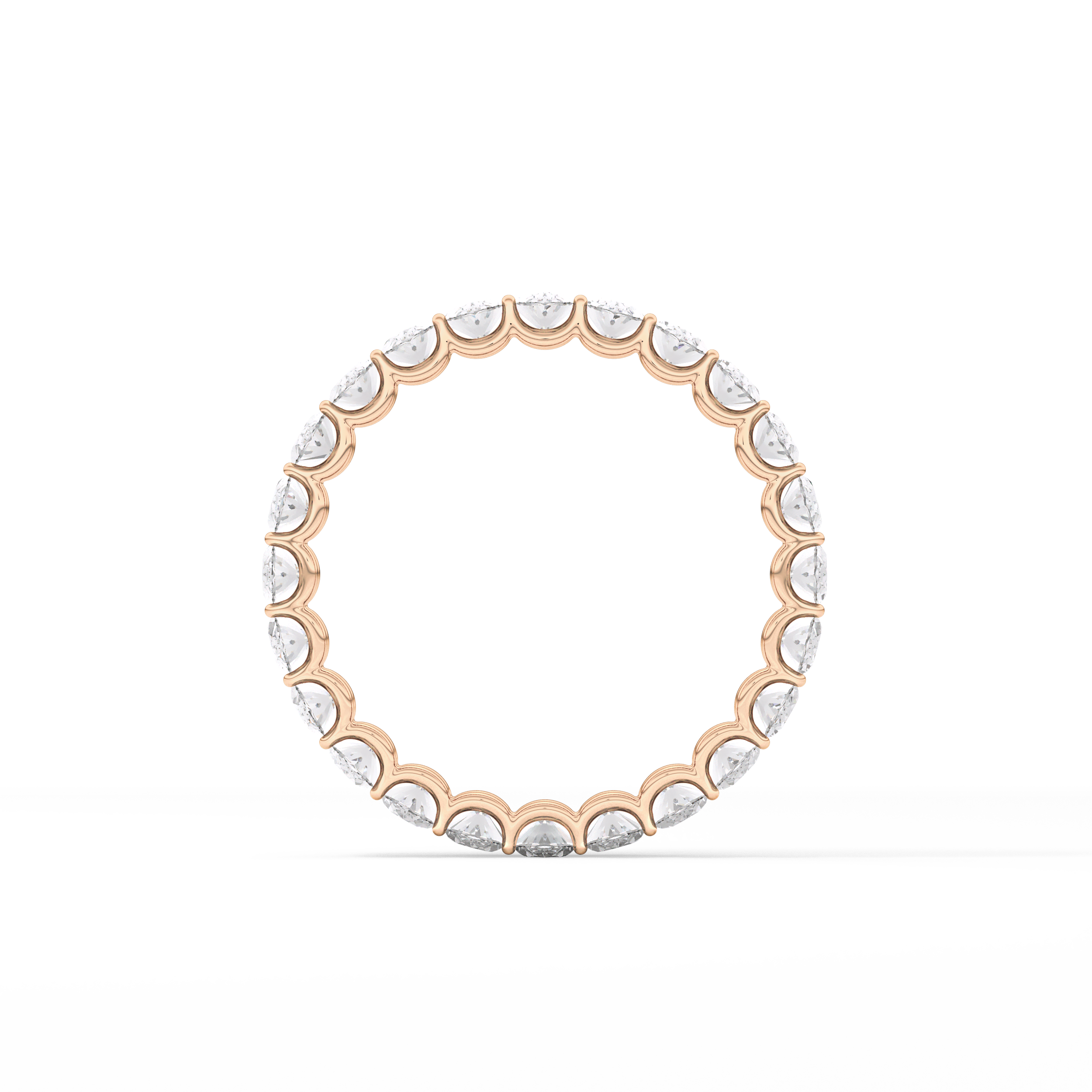 3.15 TCW Oval Lab Grown Diamond Wedding Band
