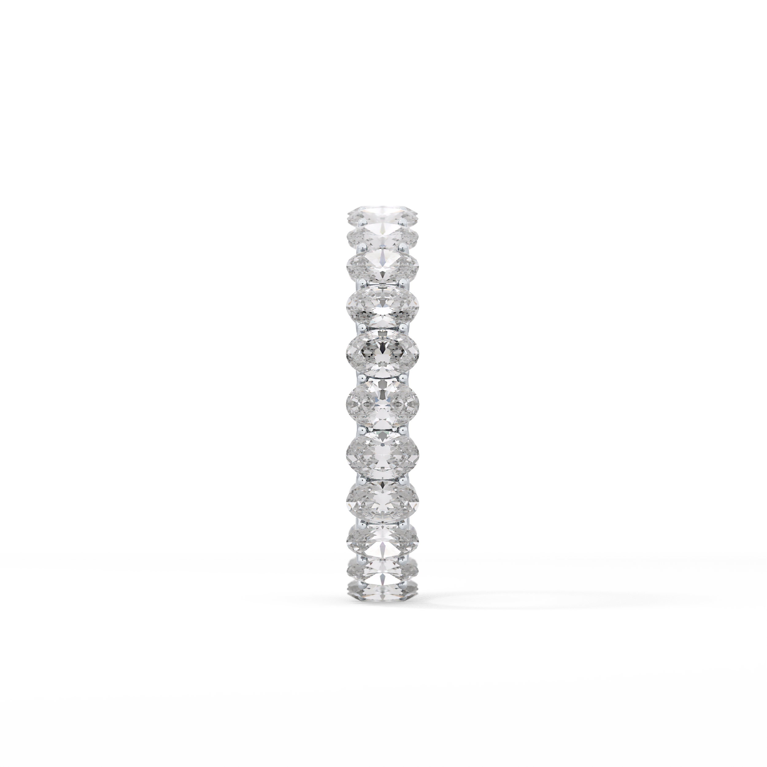 3.15 TCW Oval Lab Grown Diamond Wedding Band