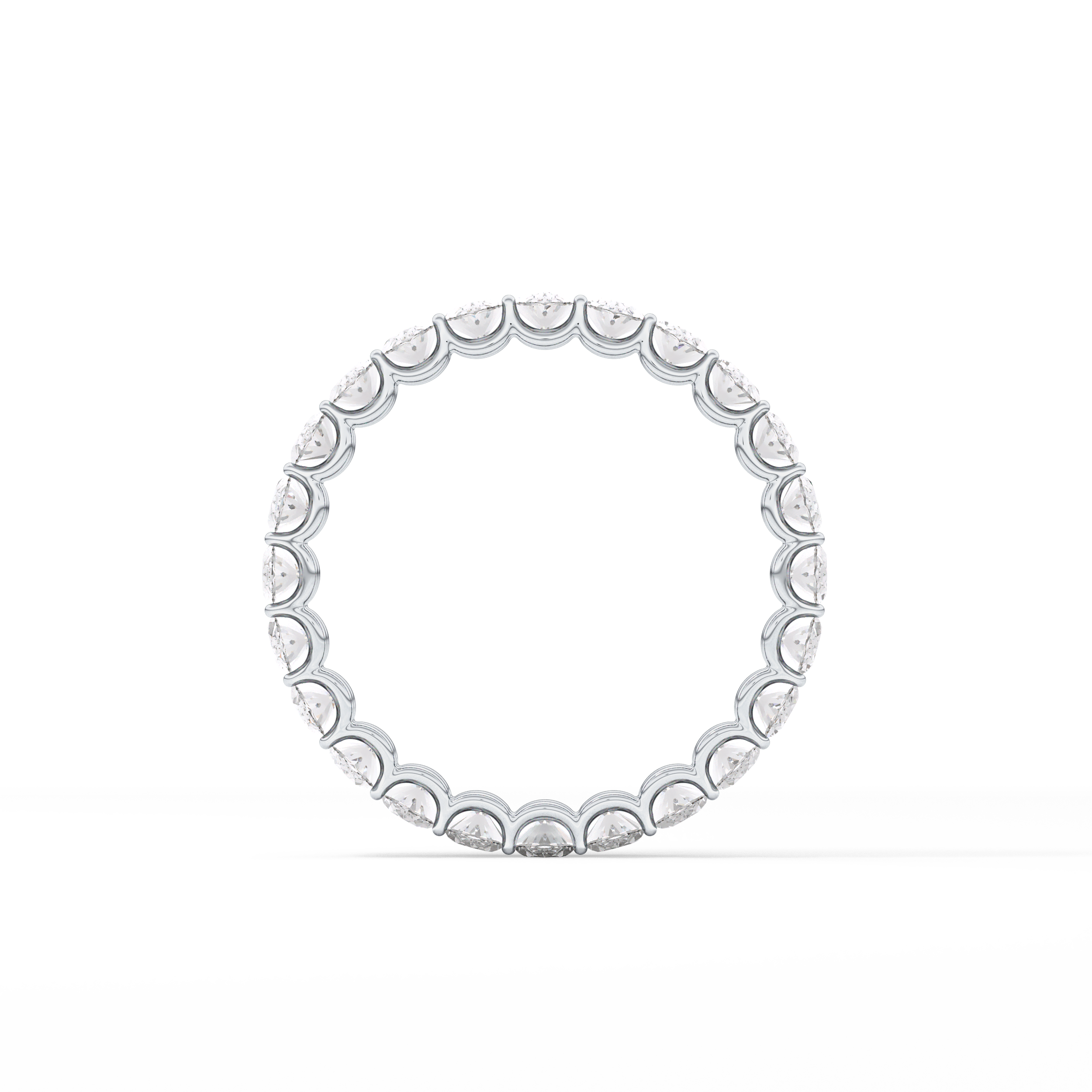 3.15 TCW Oval Lab Grown Diamond Wedding Band