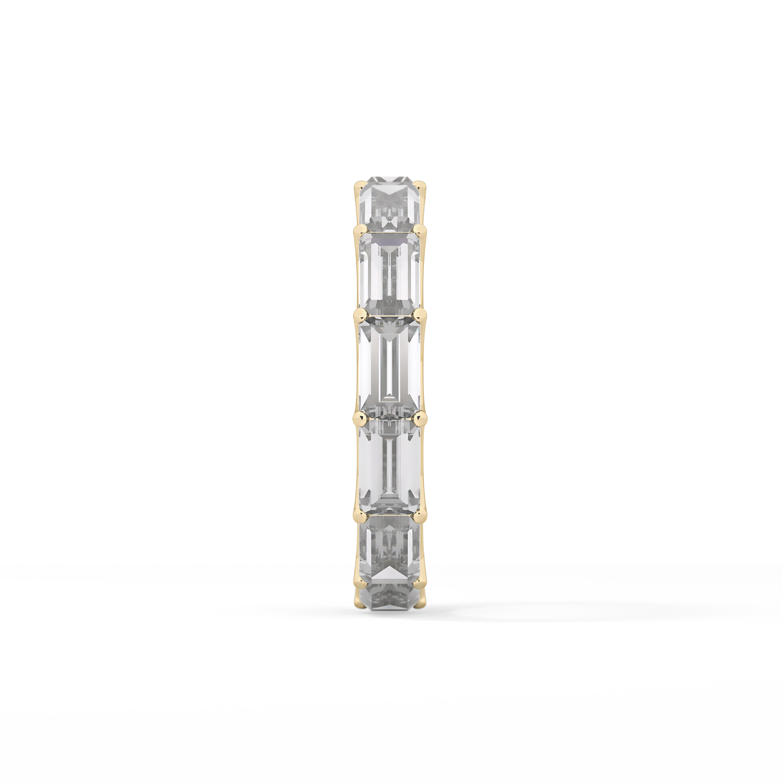 2.55 TCW Emerald Lab Grown Diamond Wedding Band