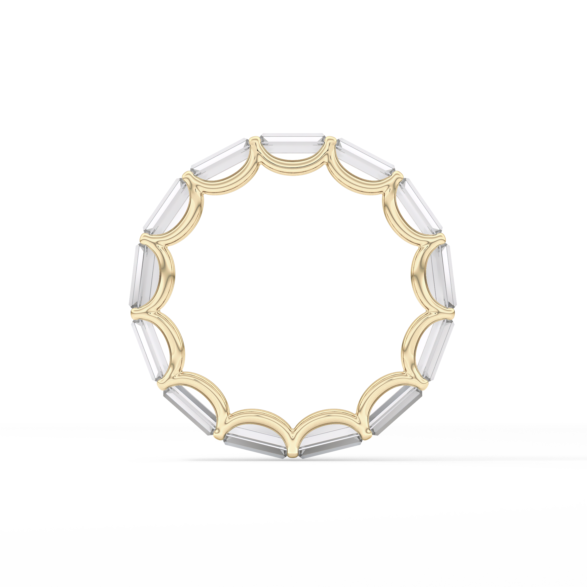 2.55 TCW Emerald Lab Grown Diamond Wedding Band