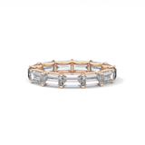 2.55 TCW Emerald Lab Grown Diamond Wedding Band