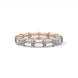 2.55 TCW Emerald Lab Grown Diamond Wedding Band
