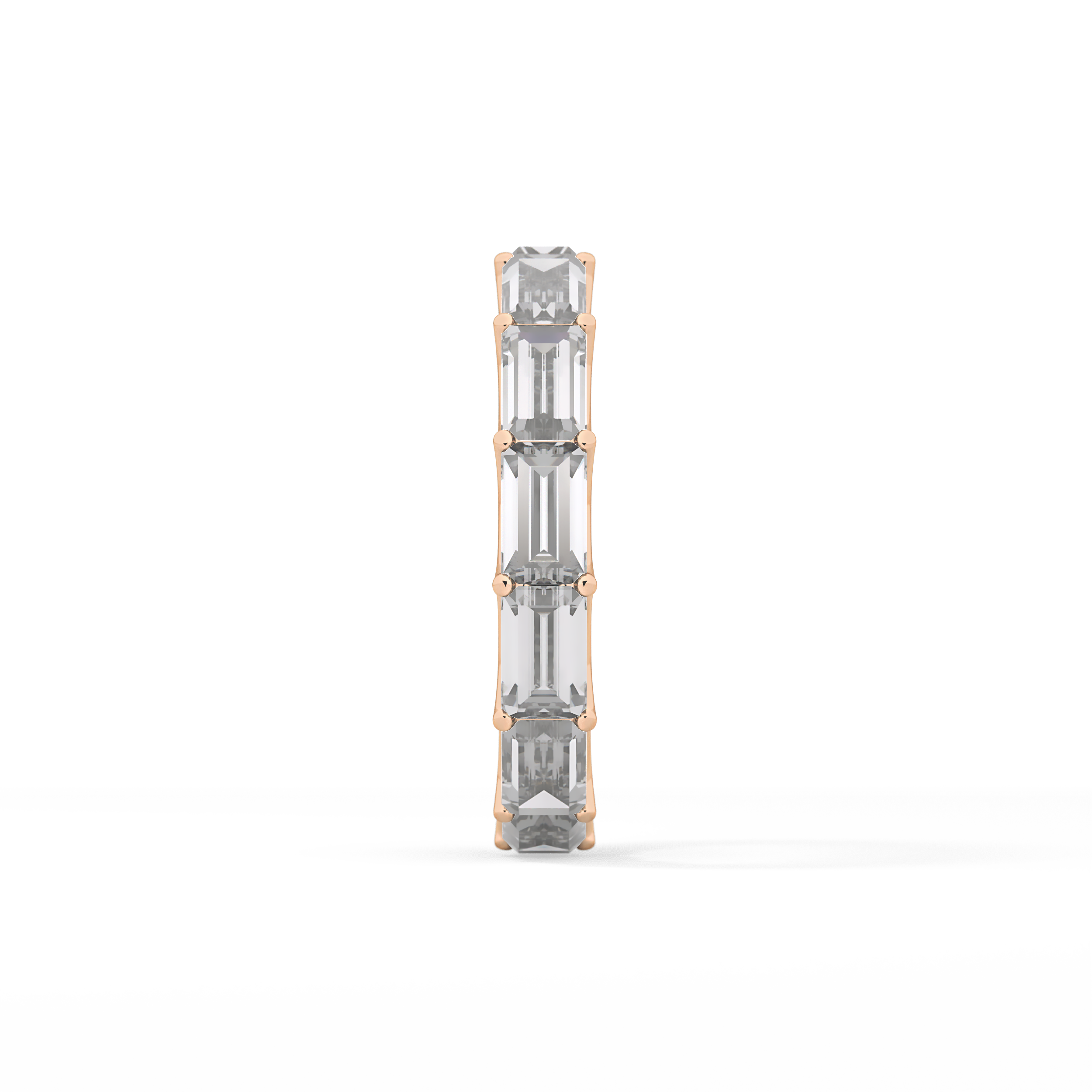 2.55 TCW Emerald Lab Grown Diamond Wedding Band
