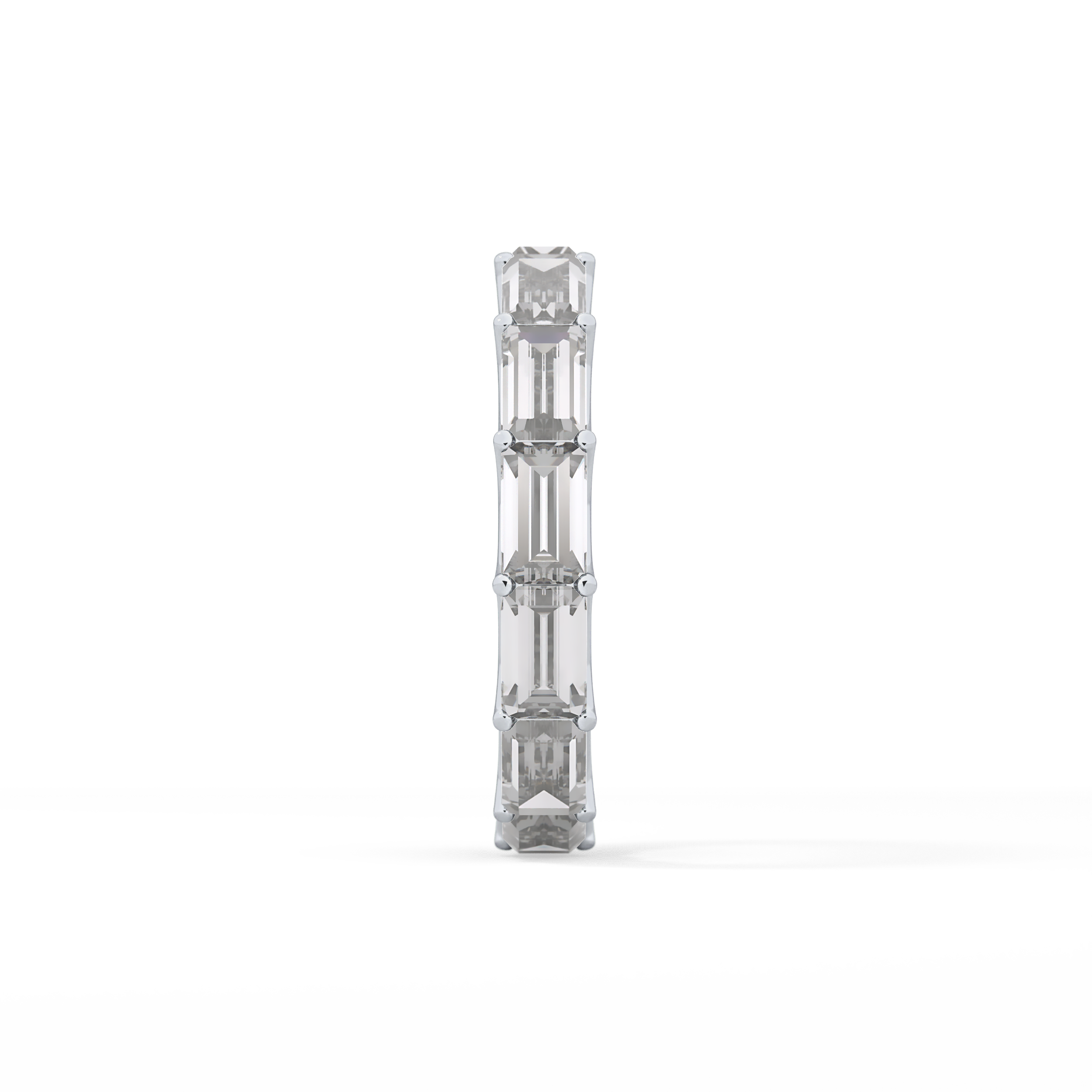 2.55 TCW Emerald Lab Grown Diamond Wedding Band
