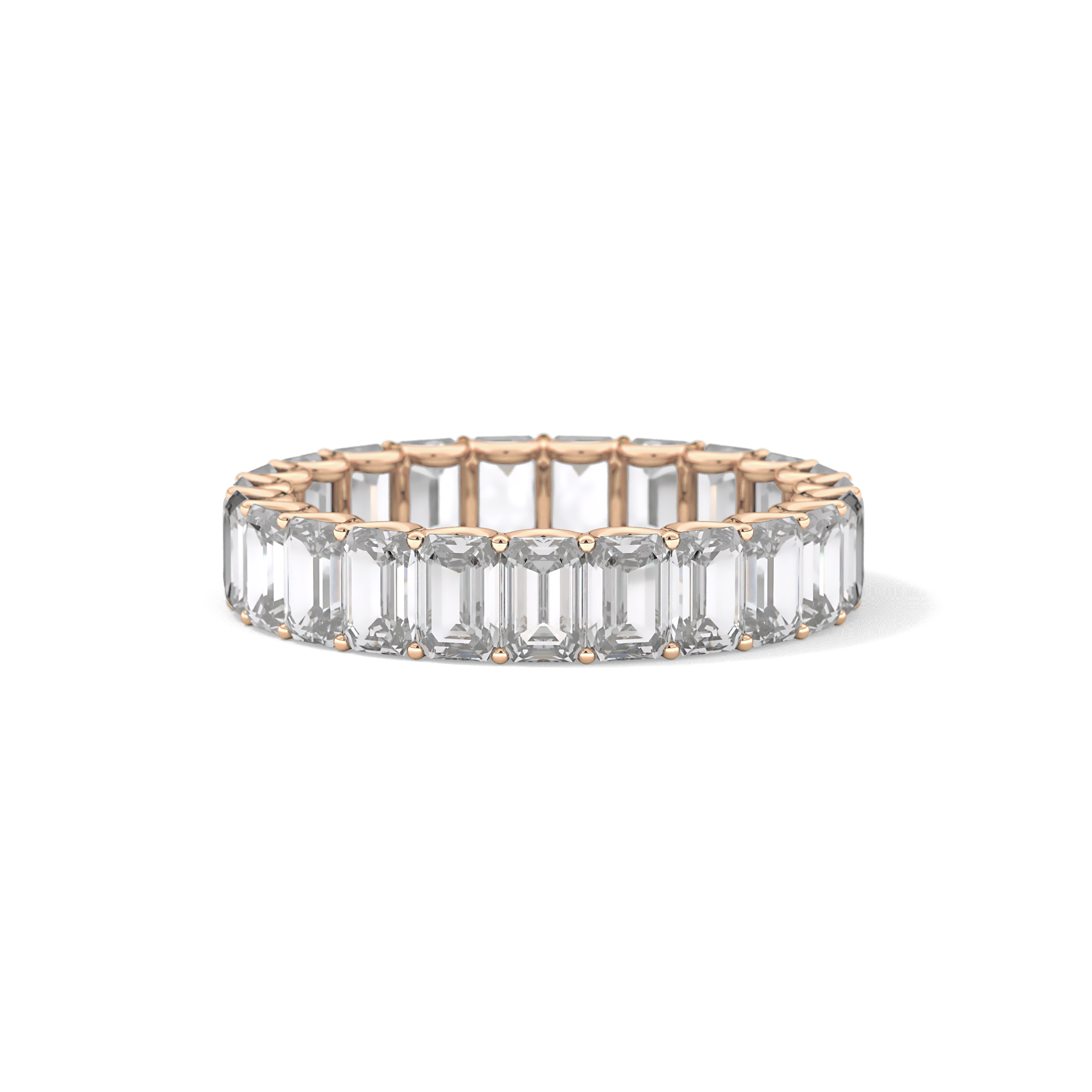4.6 TCW Emerald Lab Grown Diamond Wedding Band