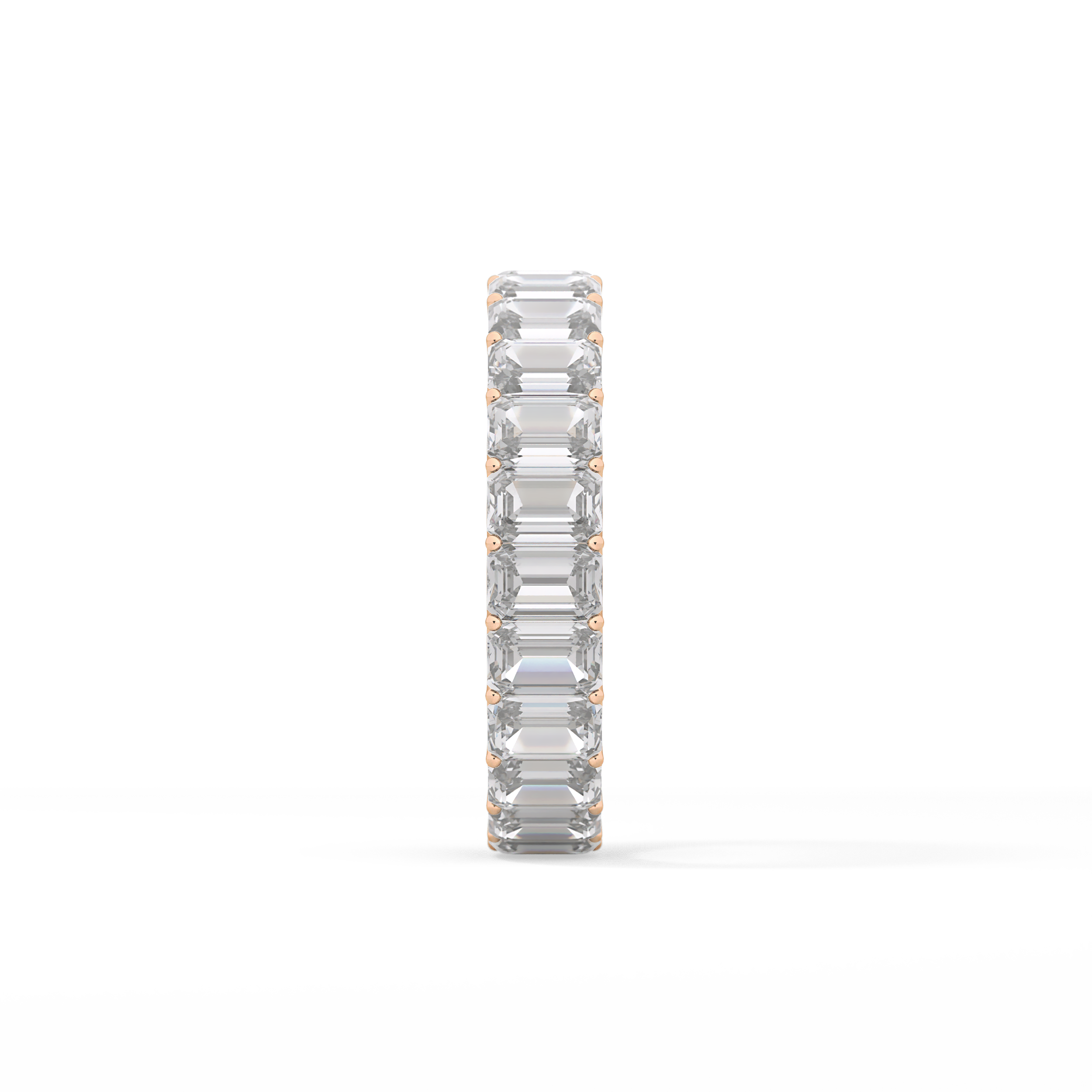 4.6 TCW Emerald Lab Grown Diamond Wedding Band