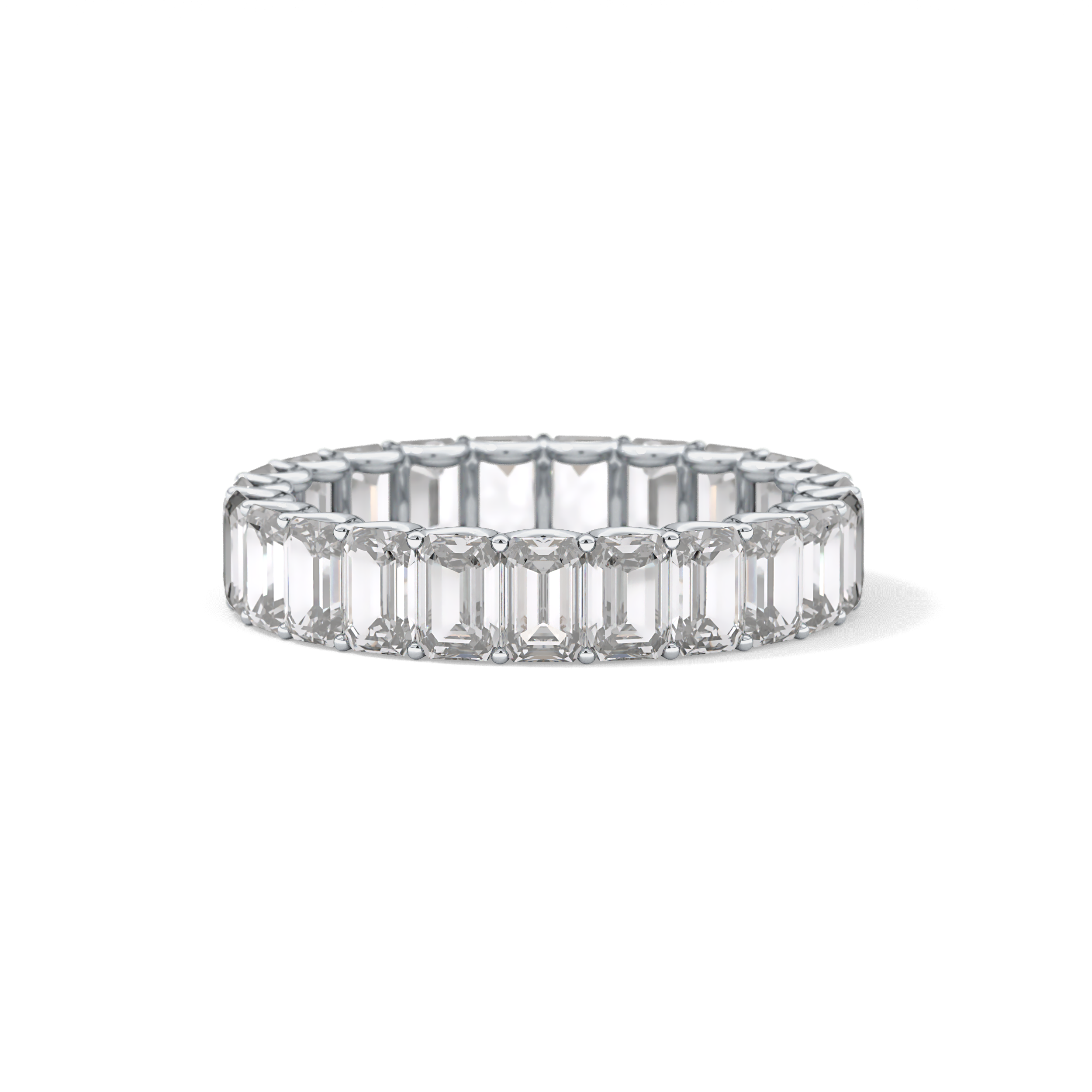 4.6 TCW Emerald Lab Grown Diamond Wedding Band