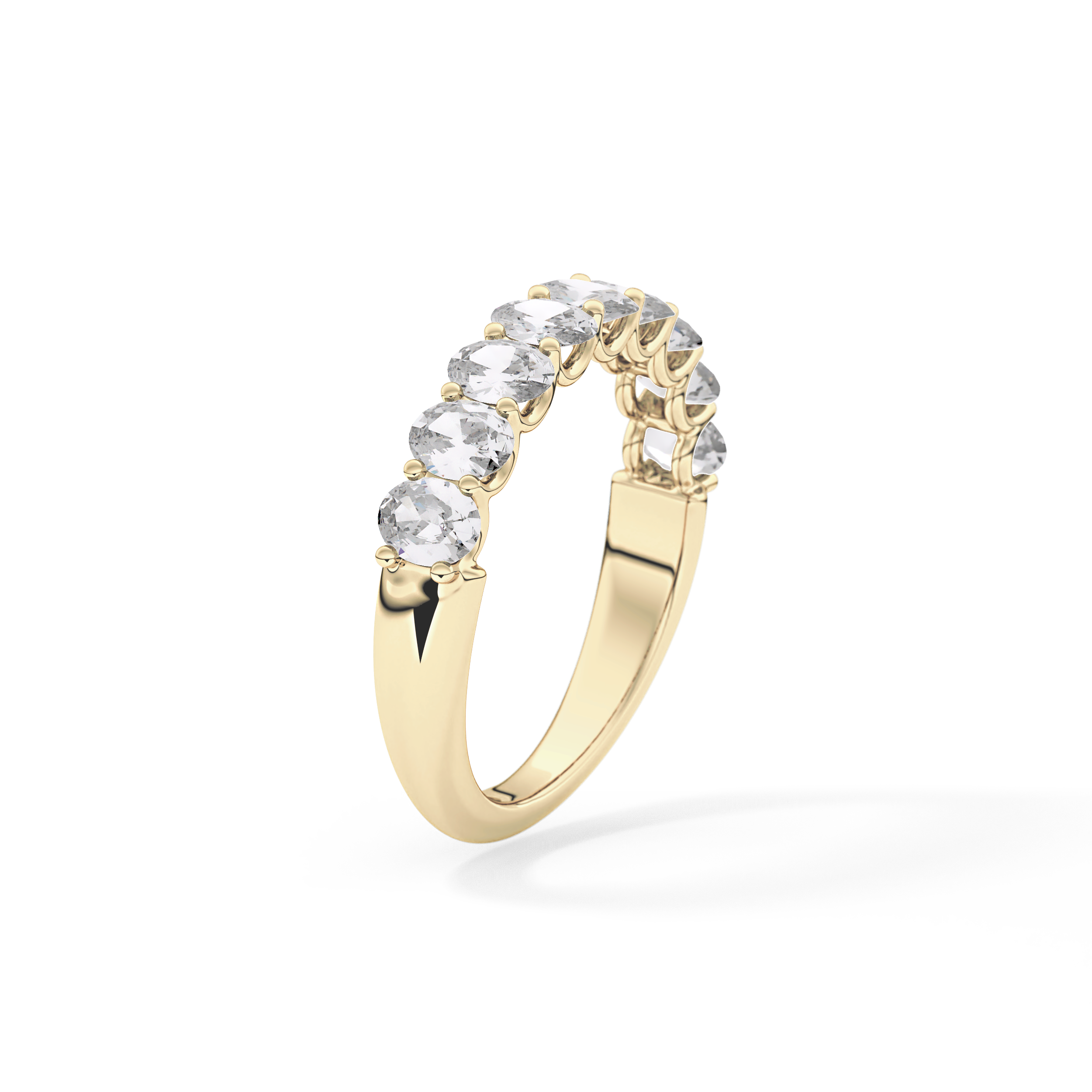 1.35 TCW Oval Lab Grown Diamond Wedding Band