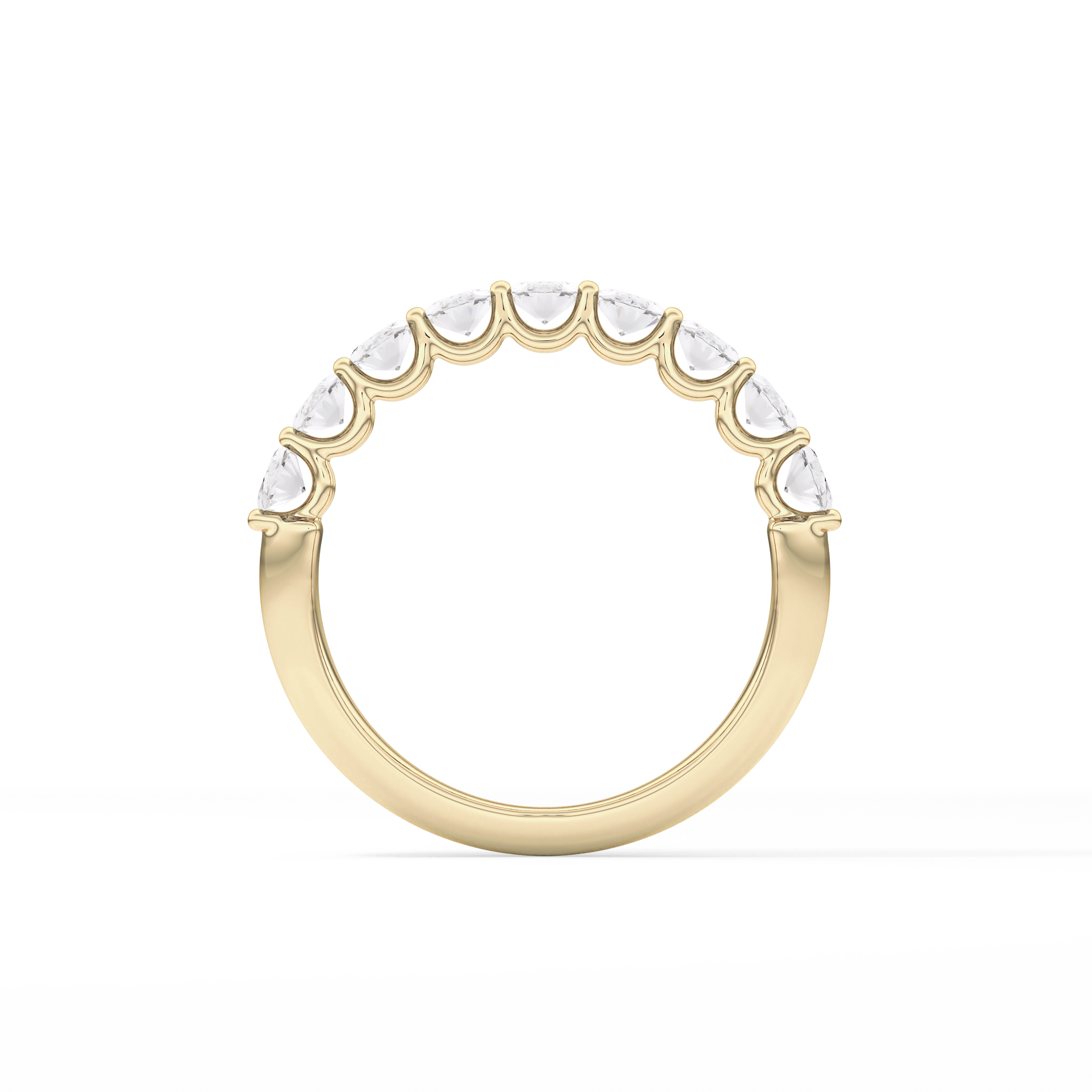 1.35 TCW Oval Lab Grown Diamond Wedding Band