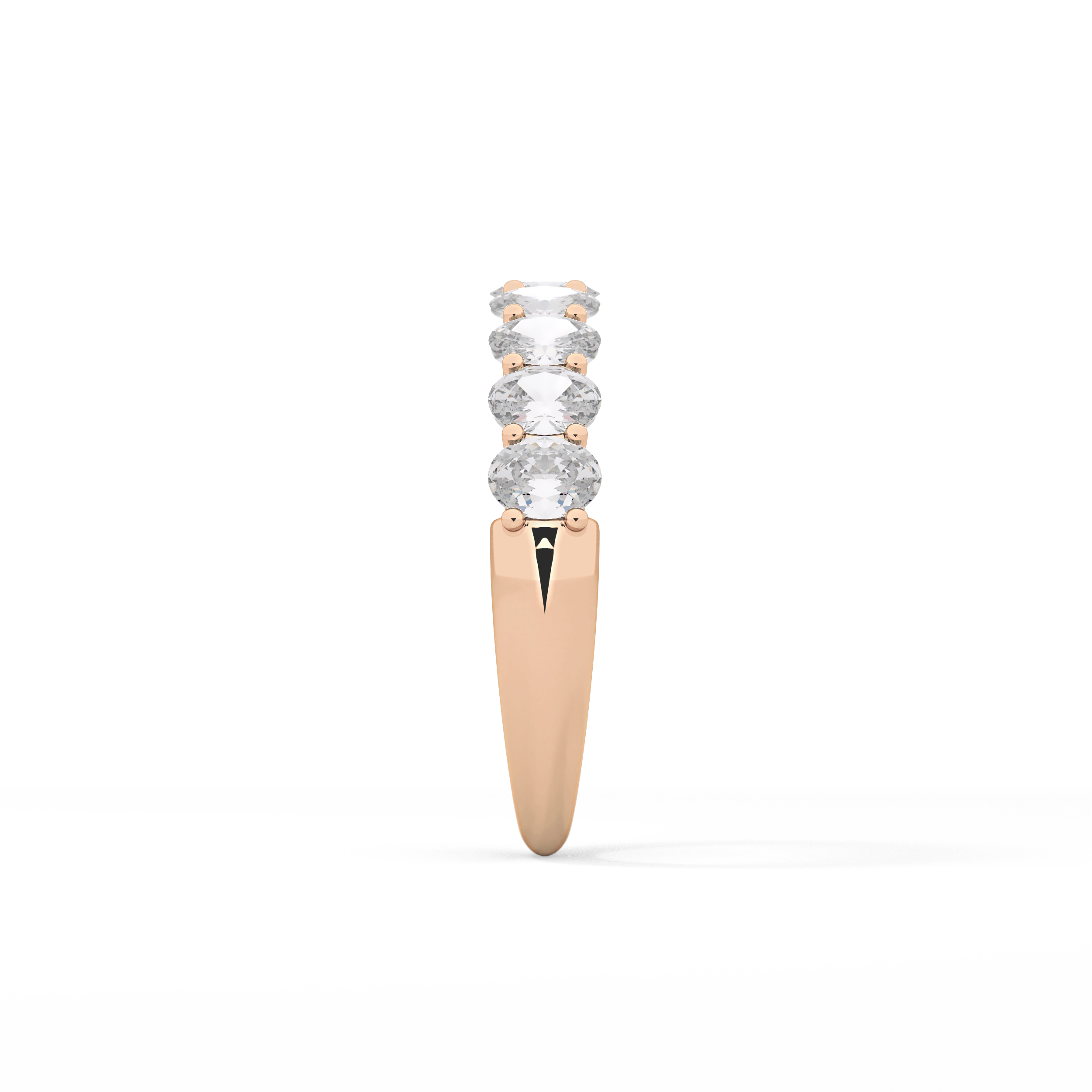1.35 TCW Oval Lab Grown Diamond Wedding Band