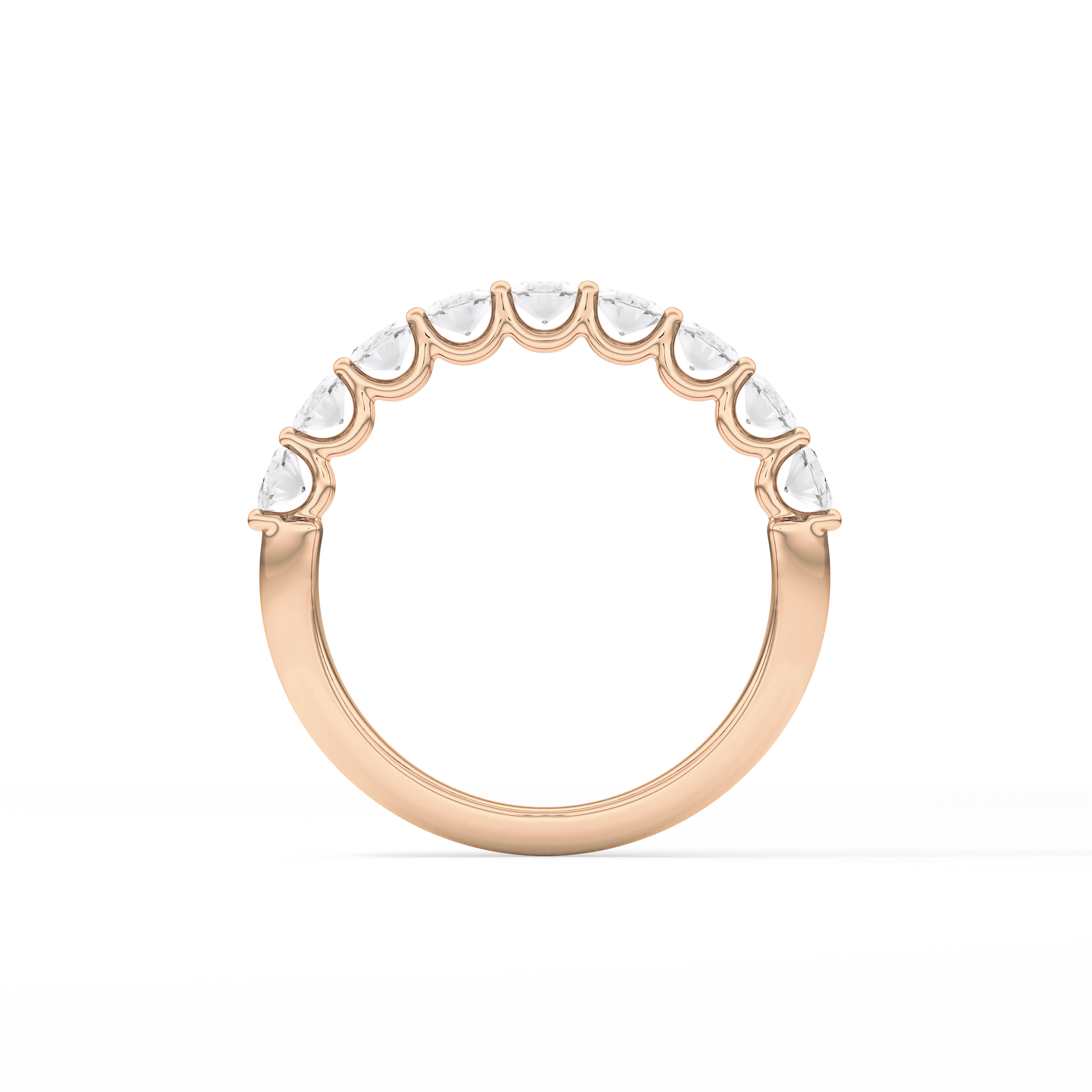 1.35 TCW Oval Lab Grown Diamond Wedding Band