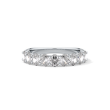 1.35 TCW Oval Lab Grown Diamond Wedding Band