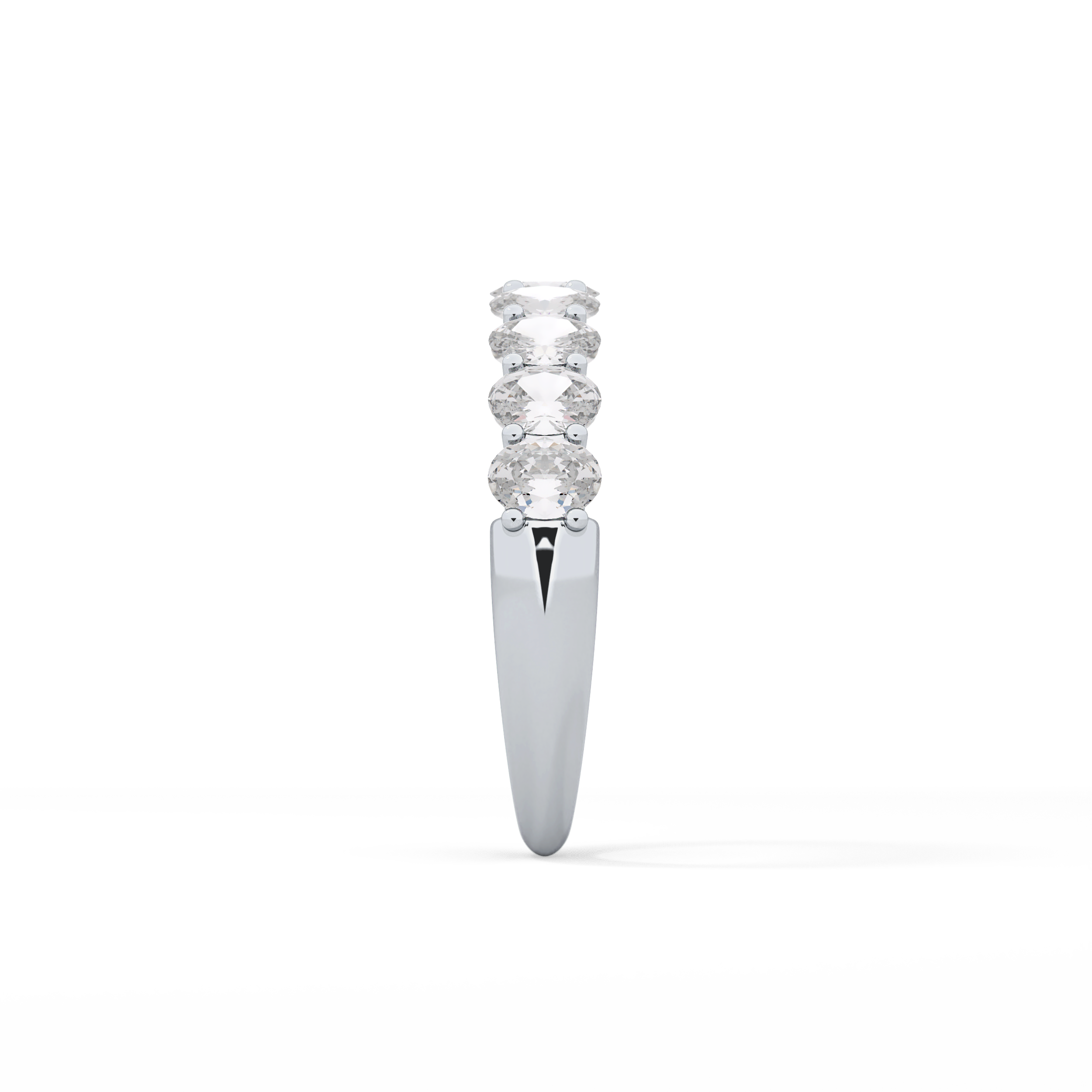 1.35 TCW Oval Lab Grown Diamond Wedding Band