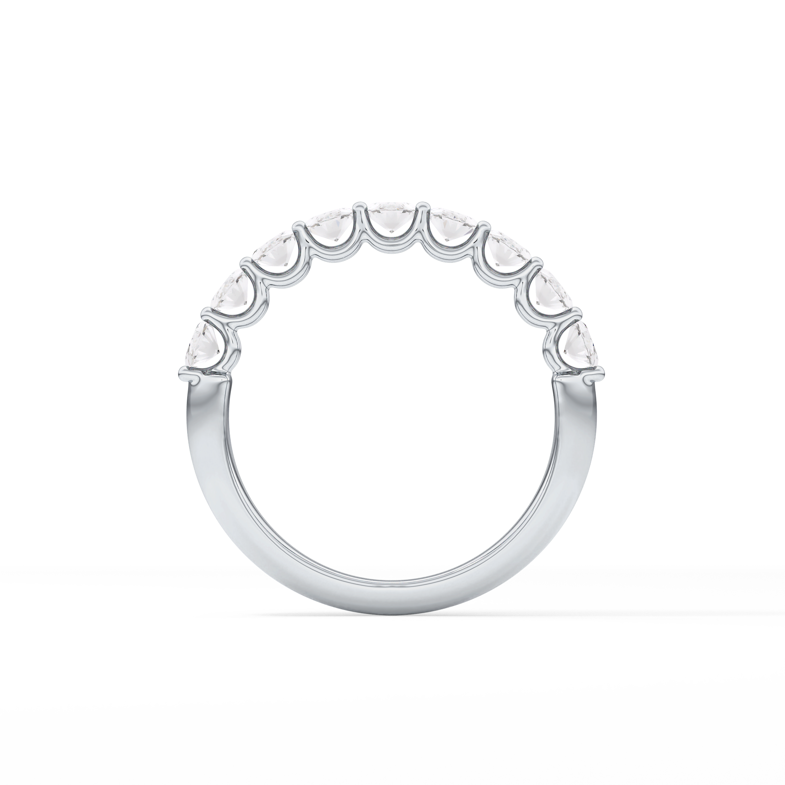 1.35 TCW Oval Lab Grown Diamond Wedding Band