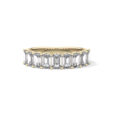 1.8 TCW Emerald Lab Grown Diamond Wedding Band