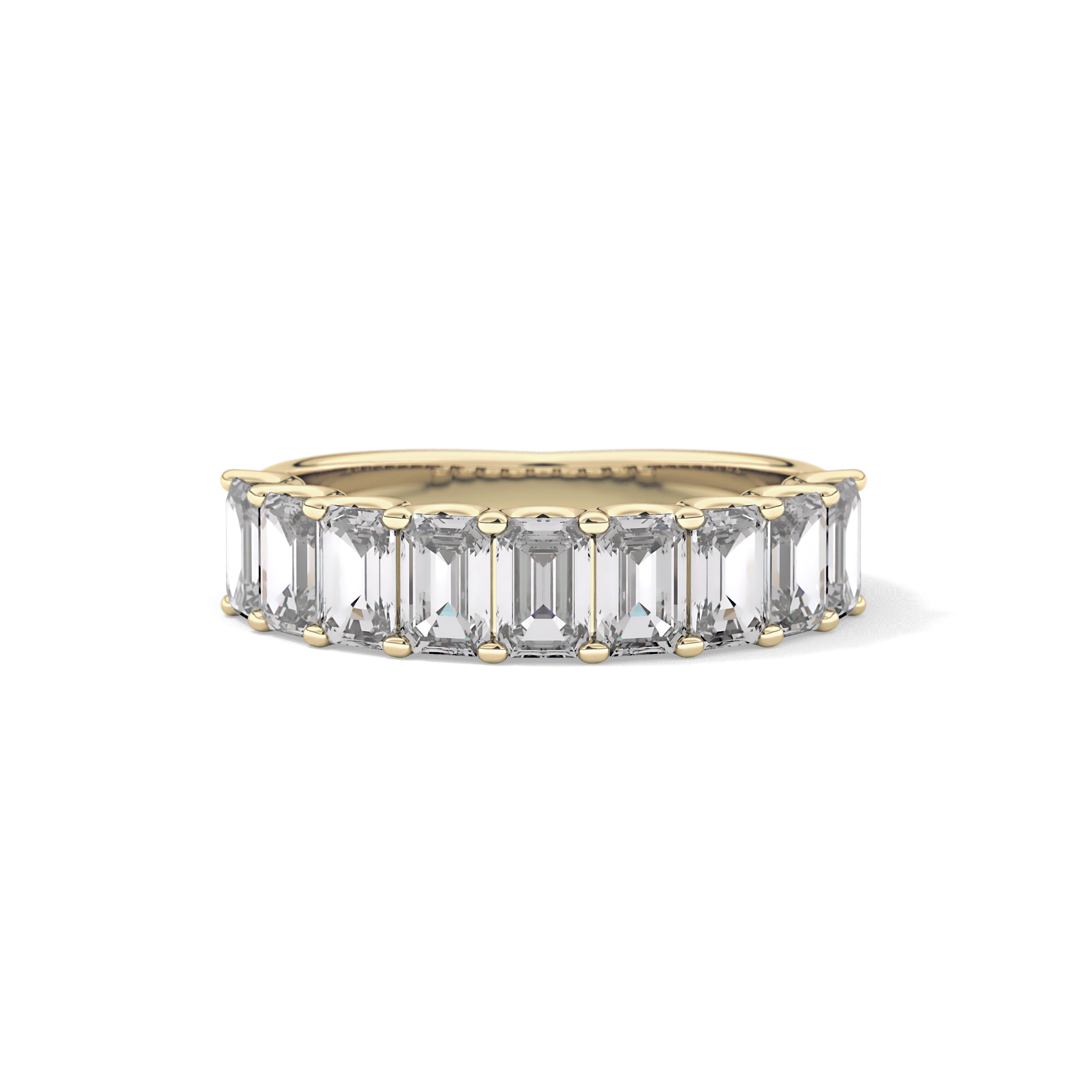1.8 TCW Emerald Lab Grown Diamond Wedding Band