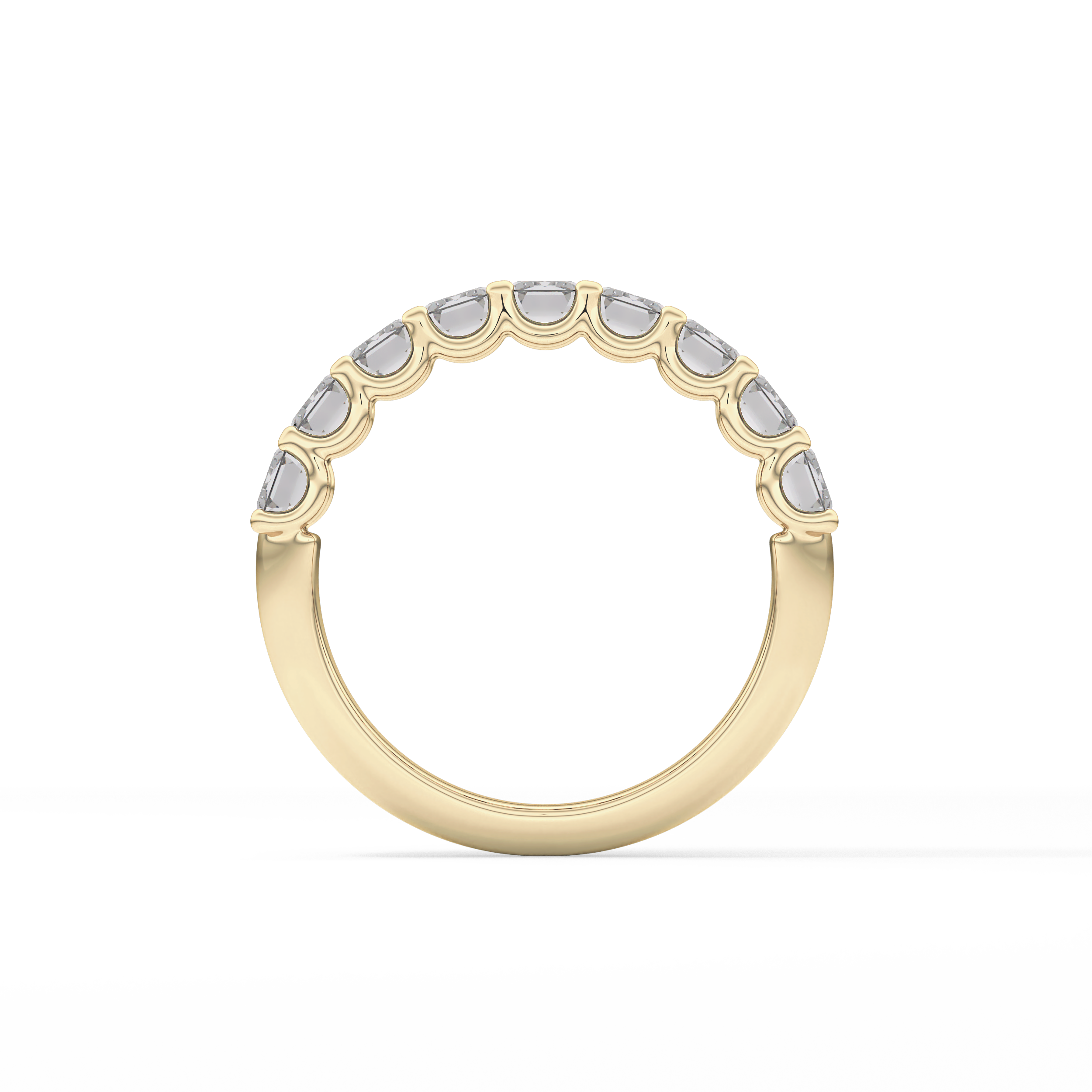 1.8 TCW Emerald Lab Grown Diamond Wedding Band