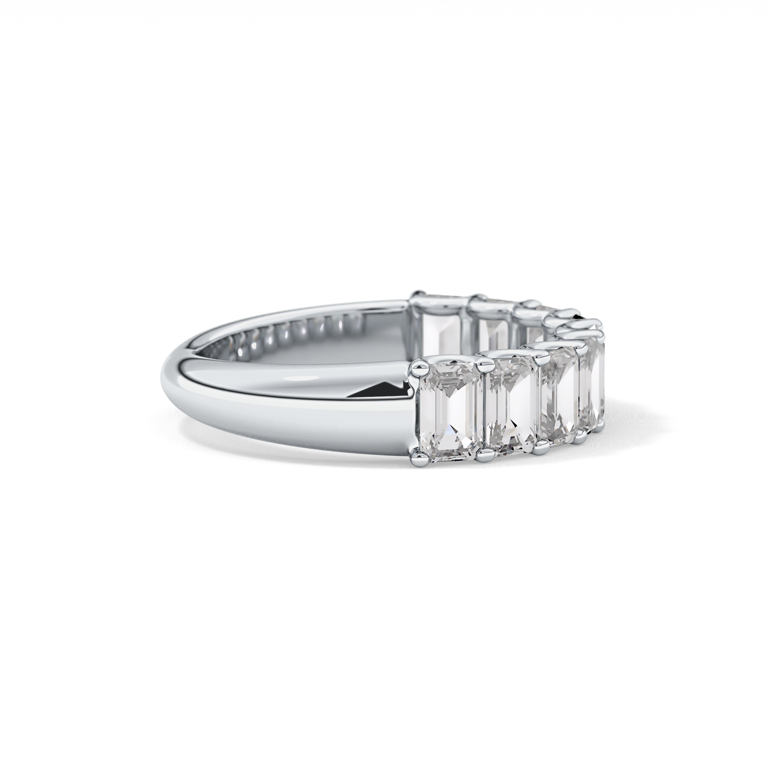 1.8 TCW Emerald Lab Grown Diamond Wedding Band