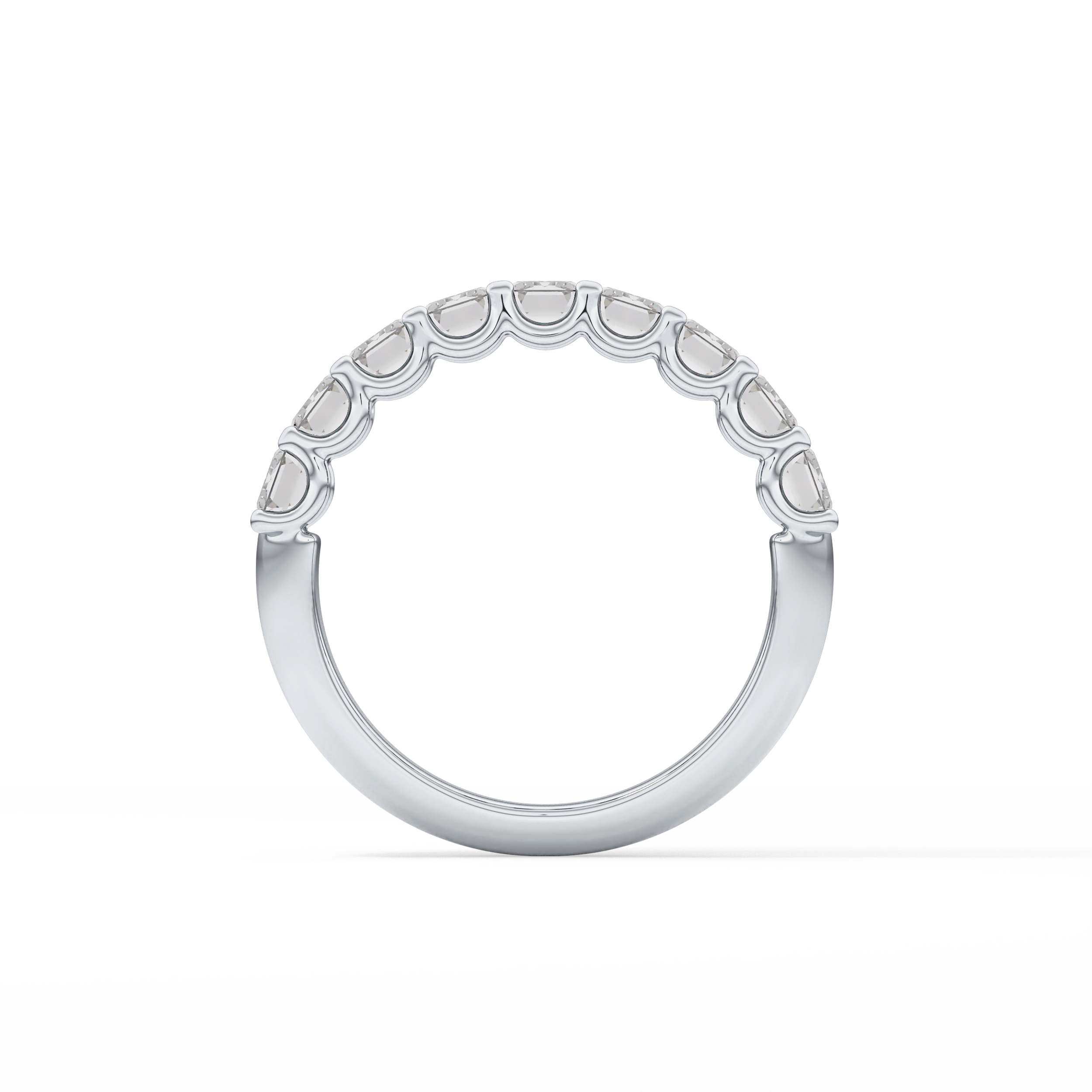 1.8 TCW Emerald Lab Grown Diamond Wedding Band