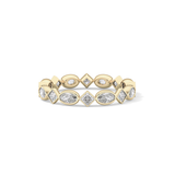 0.72 TCW Oval & Princess Lab Grown Diamond Wedding Band