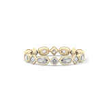 0.72 TCW Oval & Princess Lab Grown Diamond Wedding Band