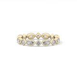 0.72 TCW Oval & Princess Lab Grown Diamond Wedding Band