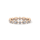 0.72 TCW Oval & Princess Lab Grown Diamond Wedding Band