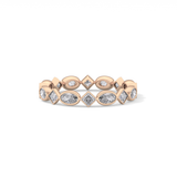 0.72 TCW Oval & Princess Lab Grown Diamond Wedding Band