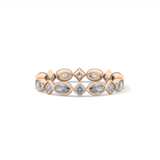 0.72 TCW Oval & Princess Lab Grown Diamond Wedding Band