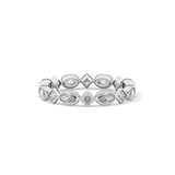 0.72 TCW Oval & Princess Lab Grown Diamond Wedding Band