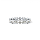 0.72 TCW Oval & Princess Lab Grown Diamond Wedding Band