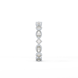 0.72 TCW Oval & Princess Lab Grown Diamond Wedding Band