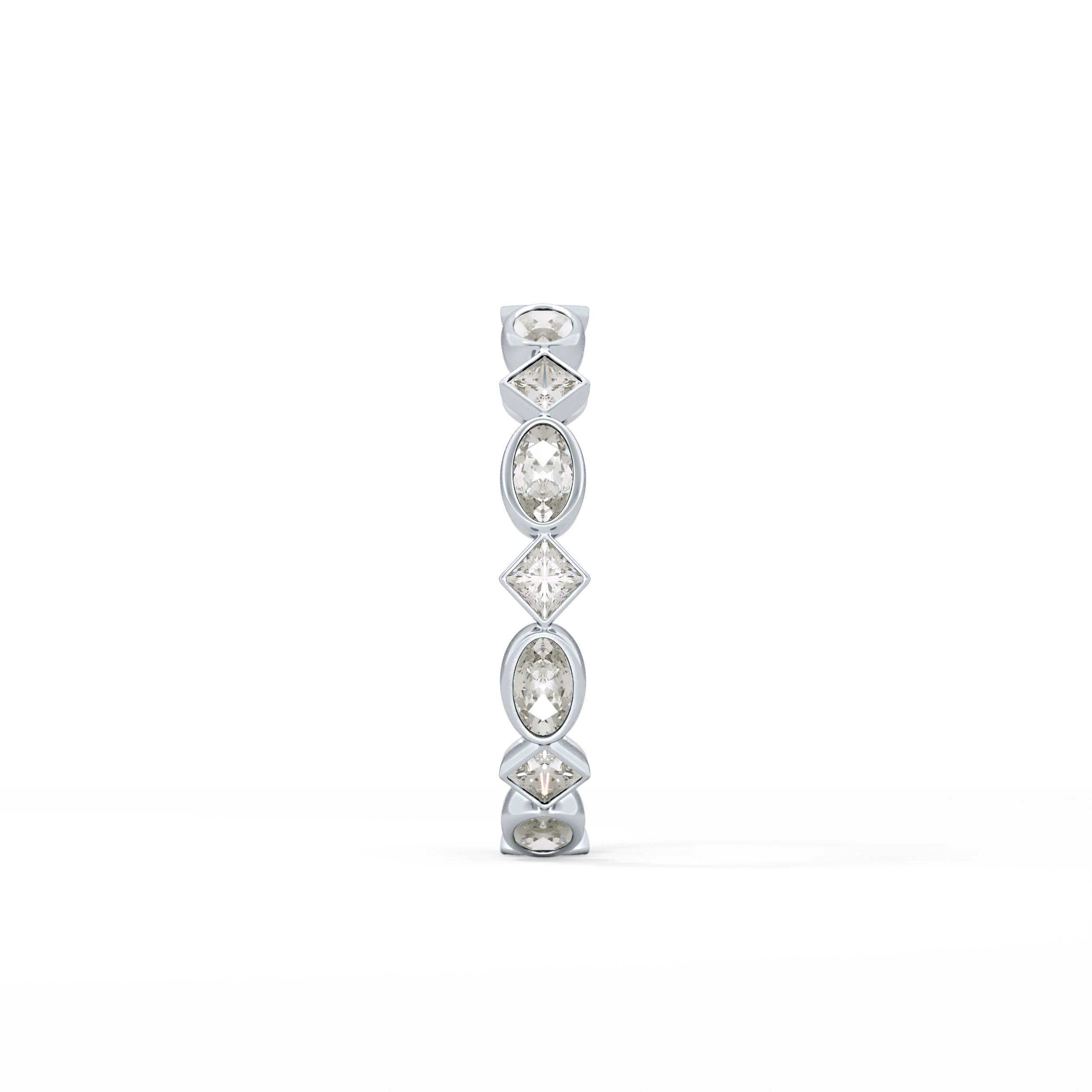 0.72 TCW Oval & Princess Lab Grown Diamond Wedding Band