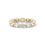 0.98 TCW Round & Marquise  Lab Grown Diamond Wedding Band