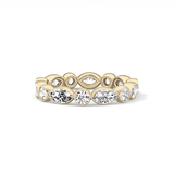 0.98 TCW Round & Marquise  Lab Grown Diamond Wedding Band