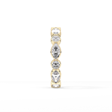 0.98 TCW Round & Marquise  Lab Grown Diamond Wedding Band