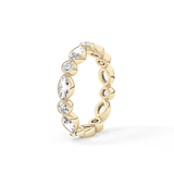0.98 TCW Round & Marquise  Lab Grown Diamond Wedding Band