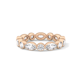0.98 TCW Round & Marquise  Lab Grown Diamond Wedding Band