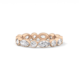 0.98 TCW Round & Marquise  Lab Grown Diamond Wedding Band