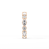 0.98 TCW Round & Marquise  Lab Grown Diamond Wedding Band
