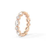 0.98 TCW Round & Marquise  Lab Grown Diamond Wedding Band