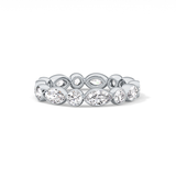 0.98 TCW Round & Marquise  Lab Grown Diamond Wedding Band
