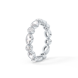 0.98 TCW Round & Marquise  Lab Grown Diamond Wedding Band