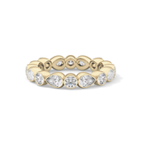 1.28 TCW Round & Pear Lab Grown Diamond Wedding Band