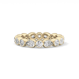 1.28 TCW Round & Pear Lab Grown Diamond Wedding Band