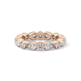 1.28 TCW Round & Pear Lab Grown Diamond Wedding Band
