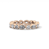 1.28 TCW Round & Pear Lab Grown Diamond Wedding Band